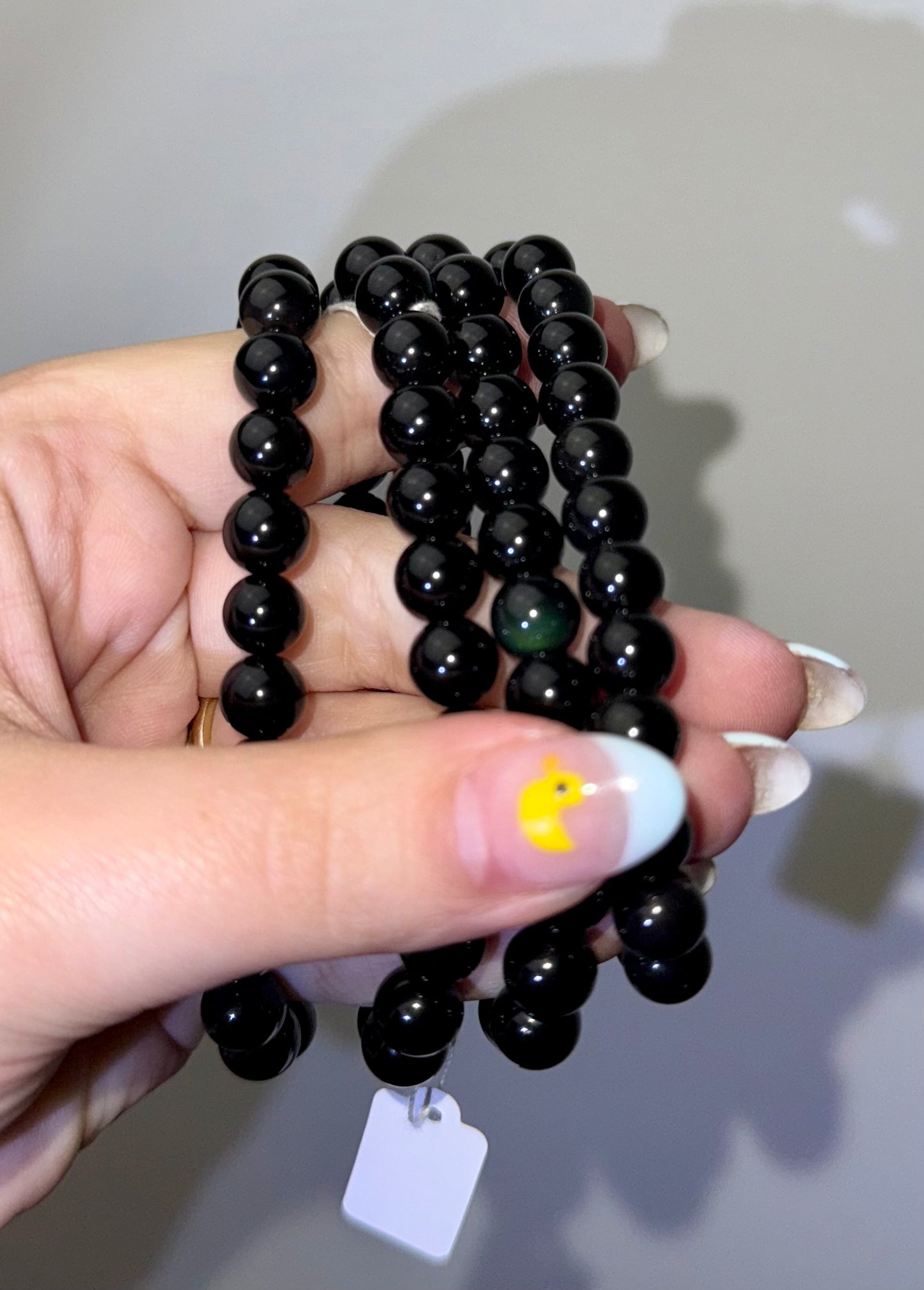 Rainbow obsidian bracelets