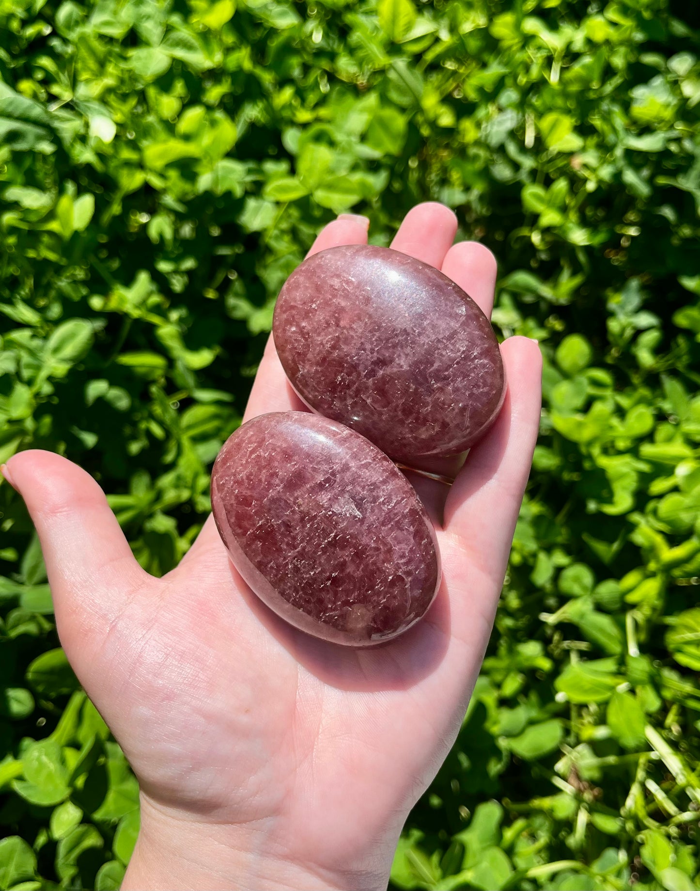 Strawberry Quartz palm stones