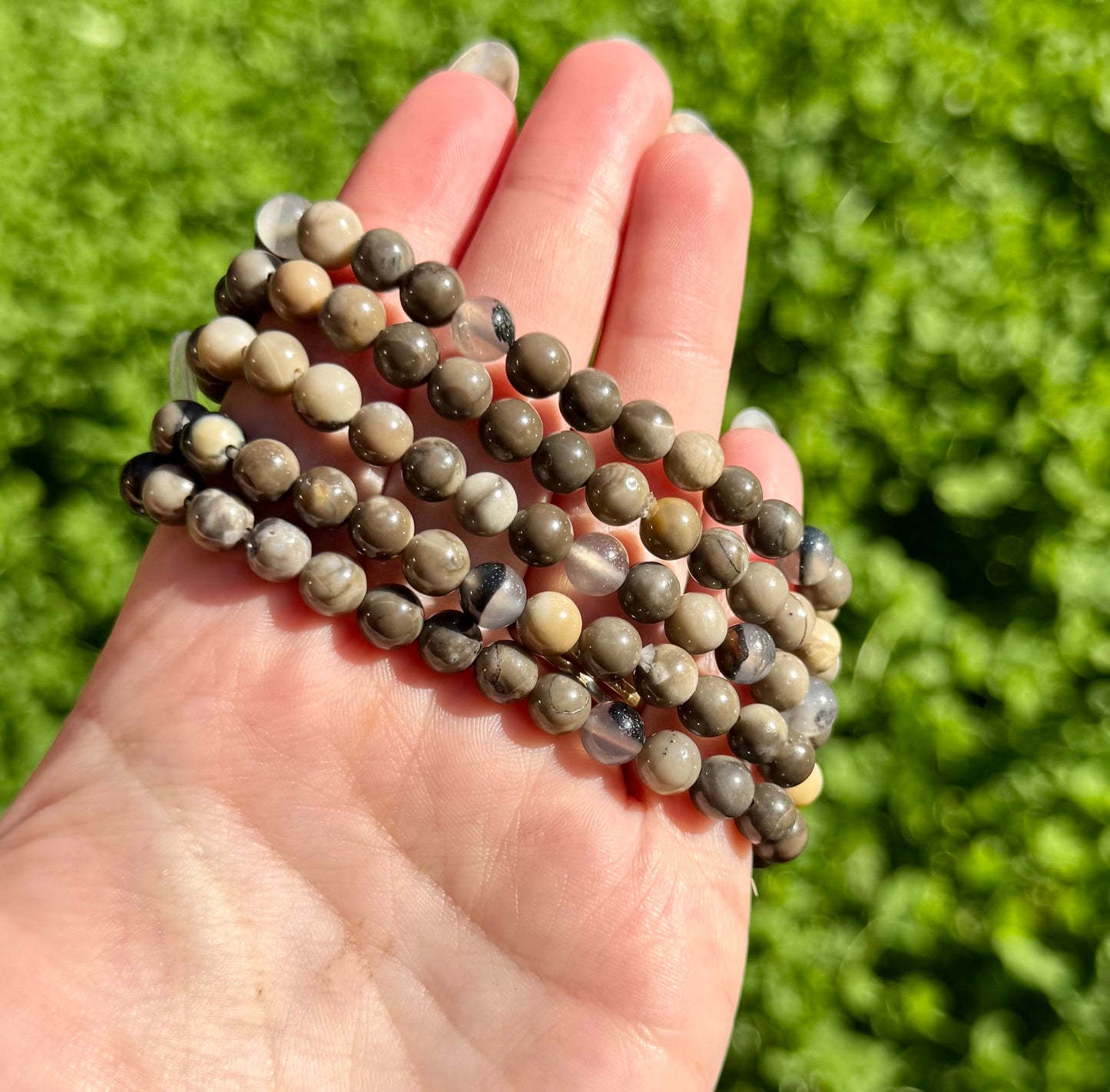 6mm volcano agate bracelets