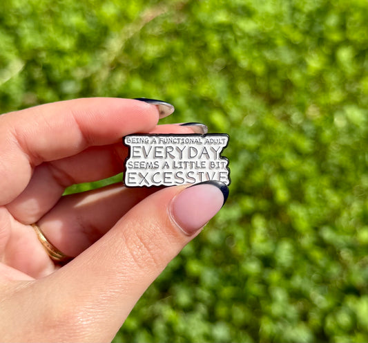 Functional adult enamel pin