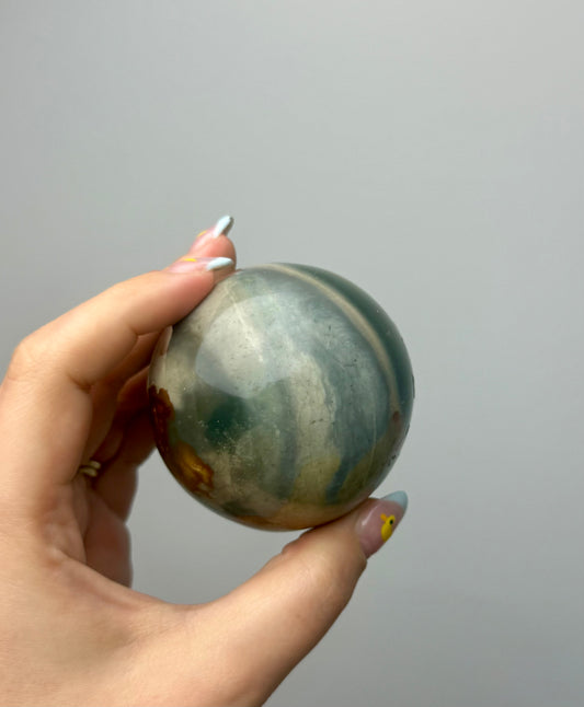 Polychrome jasper sphere