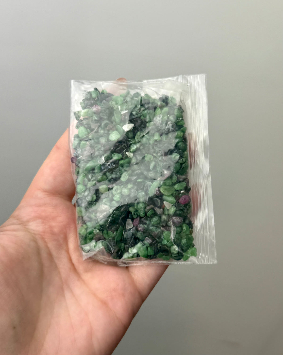 Ruby zoisite chip bags