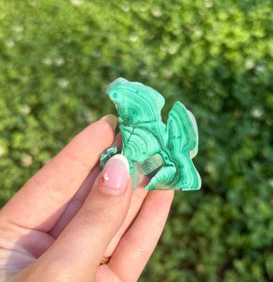 Malachite slab