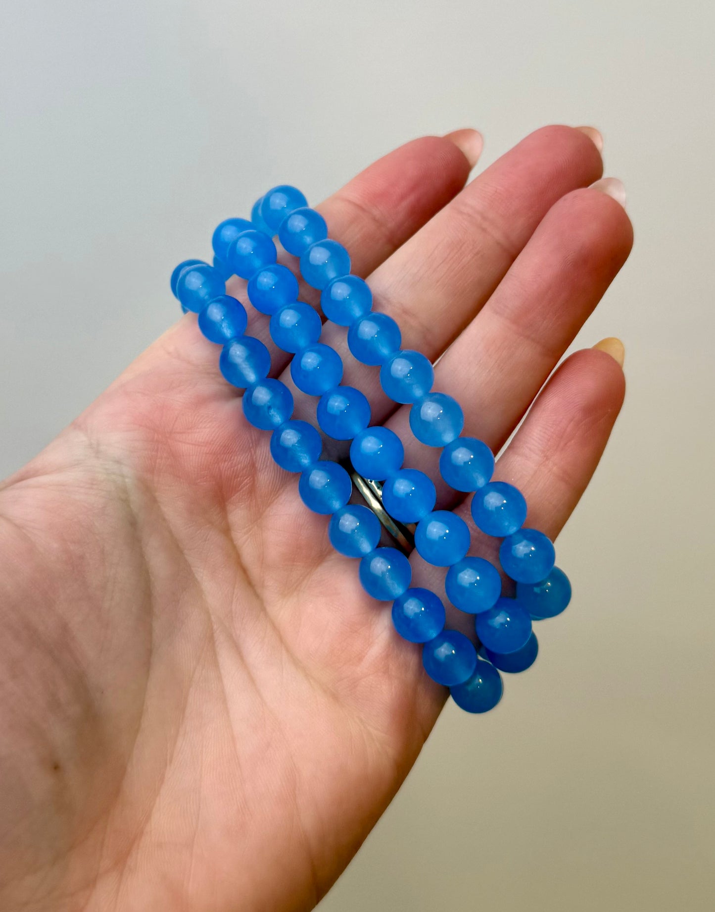 Dyed chalcedony bracelets