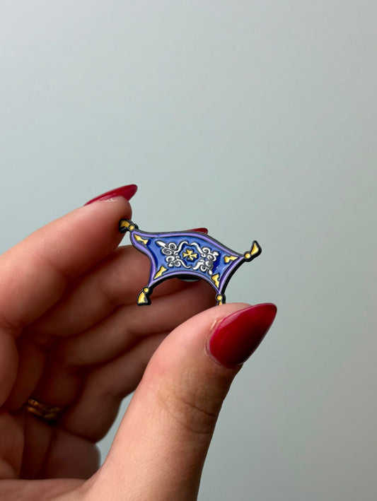 Magic carpet enamel pin