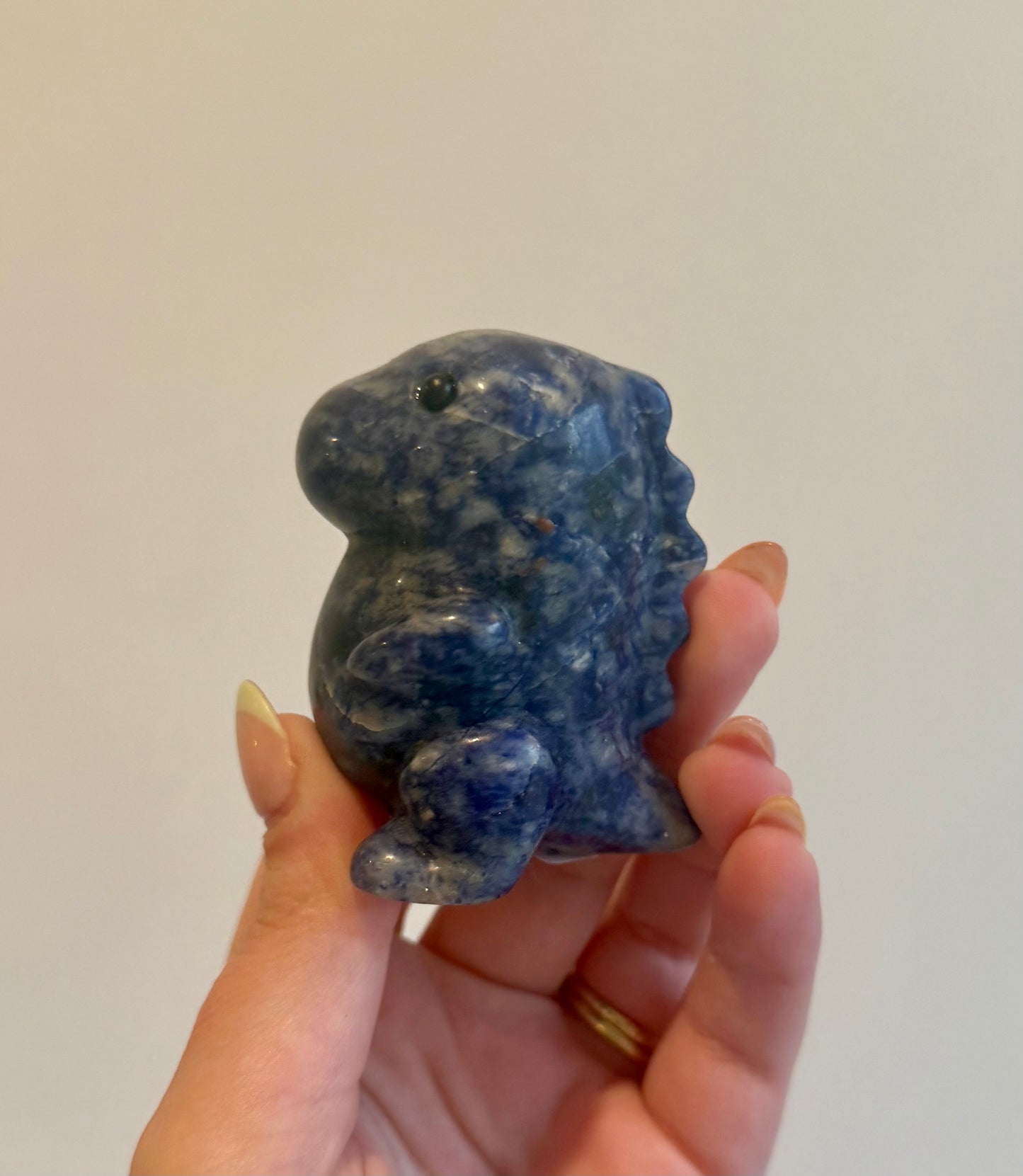 Sodalite chunky dinosaur carving
