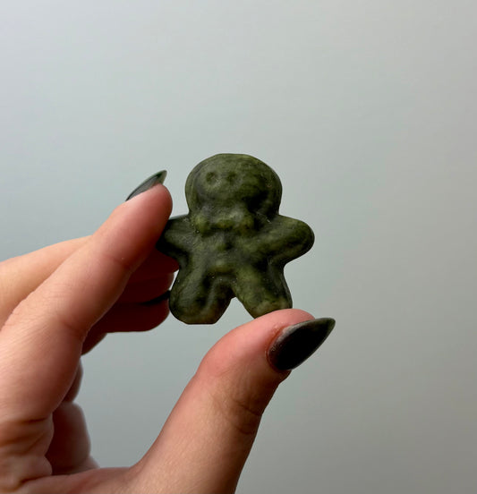 Jade gingerbread man carving