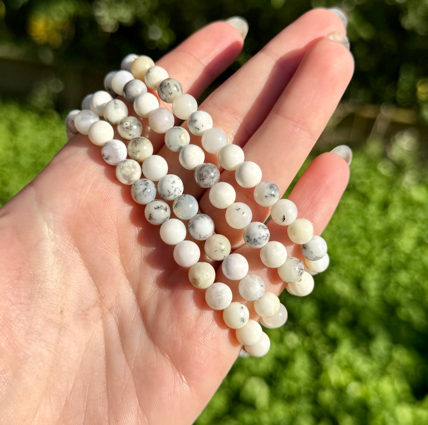6mm dendritic opal bracelets