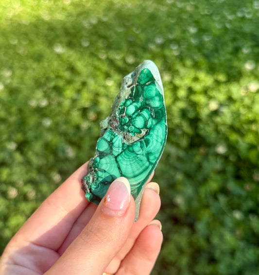 Malachite slab