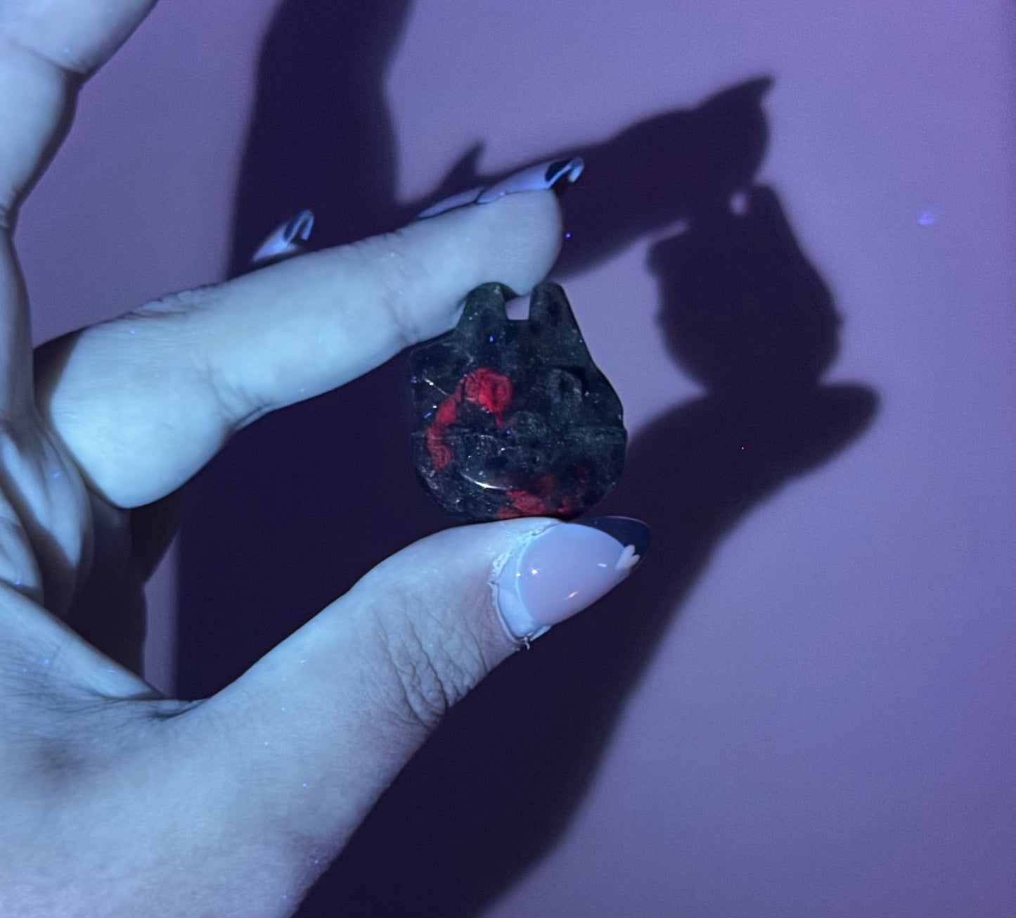 Ruby zoisite millennium falcon carving ￼
