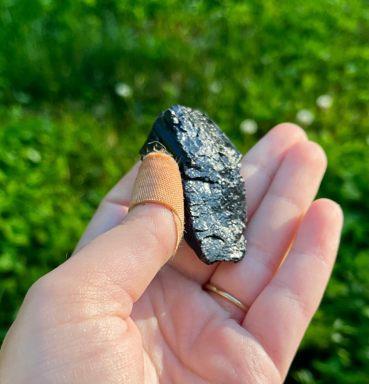 Raw black tourmaline