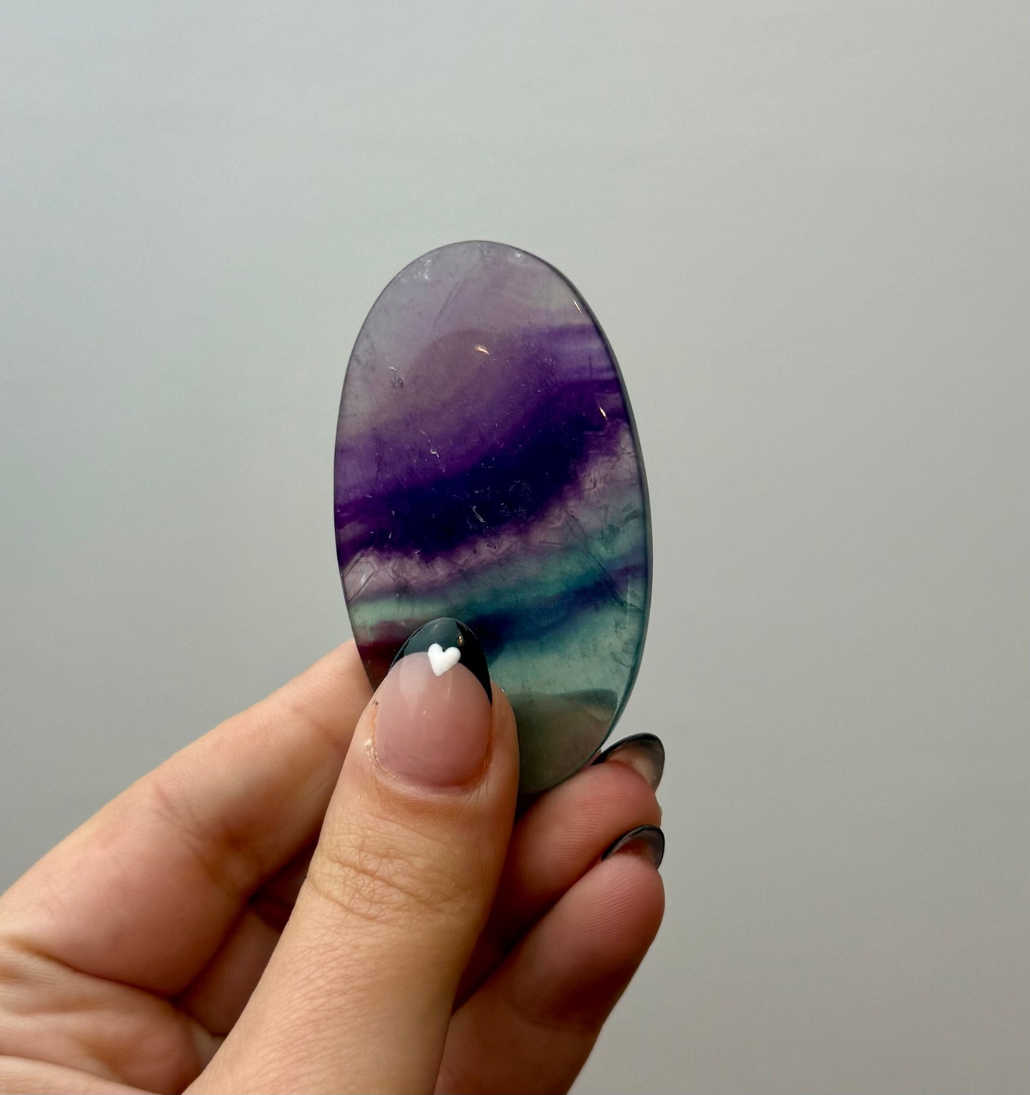 Fluorite palm stone