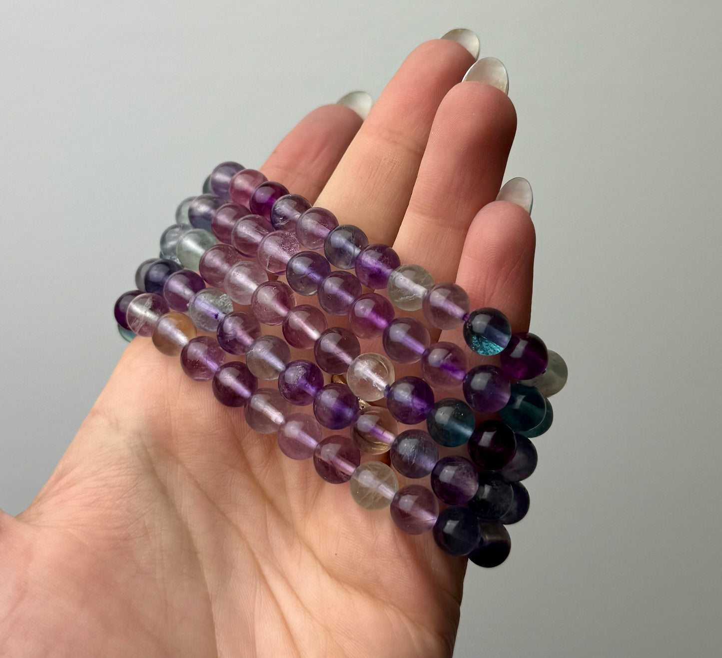 Purple fluorite bracelets