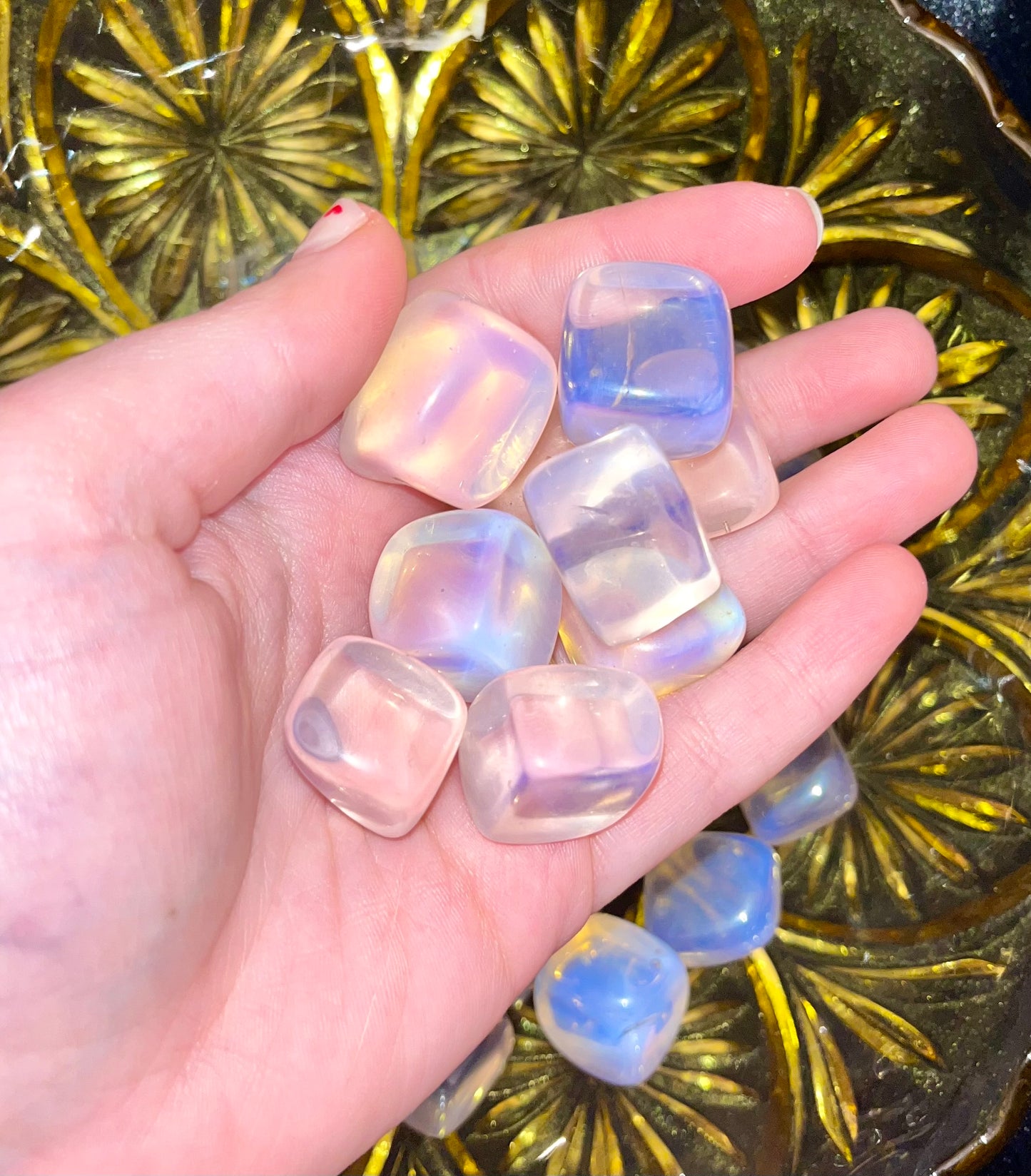 Pink opalite tumbles