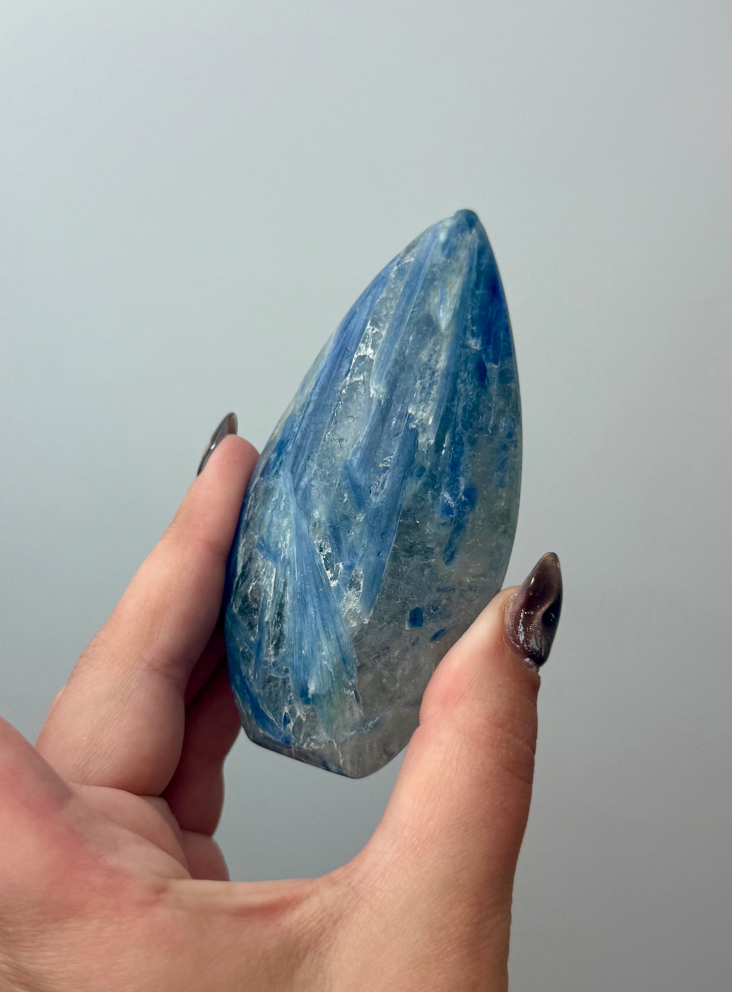 Blue kyanite tear freeform