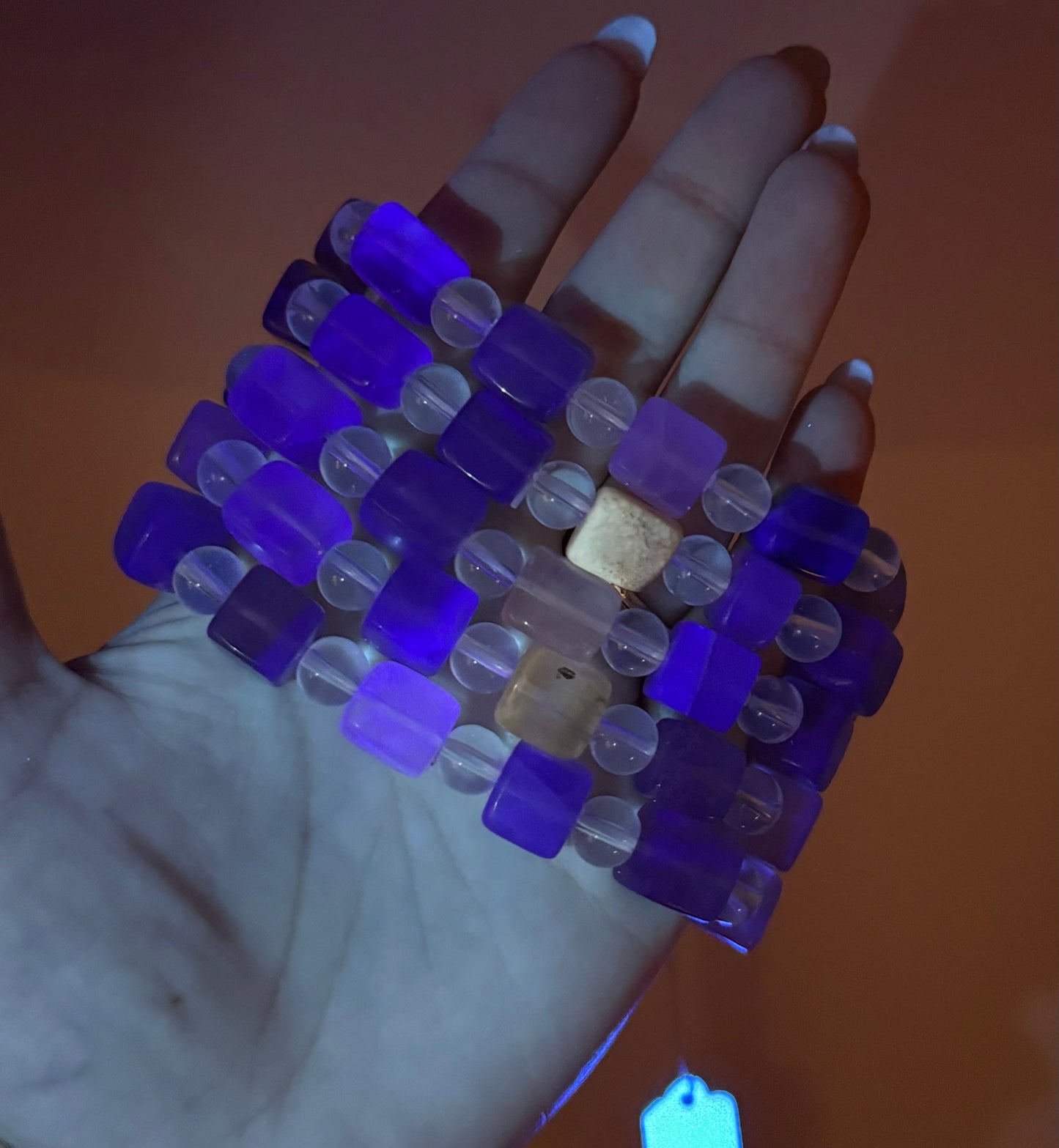 Cube fluorite bracelets