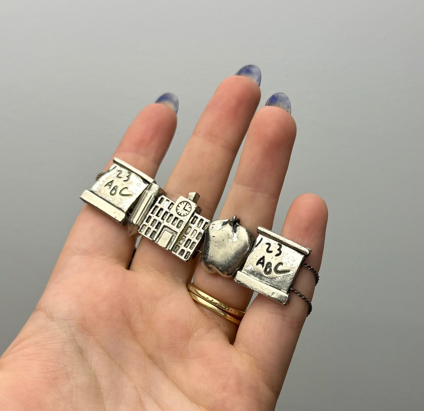 School/teacher charm bracelet thrifted find