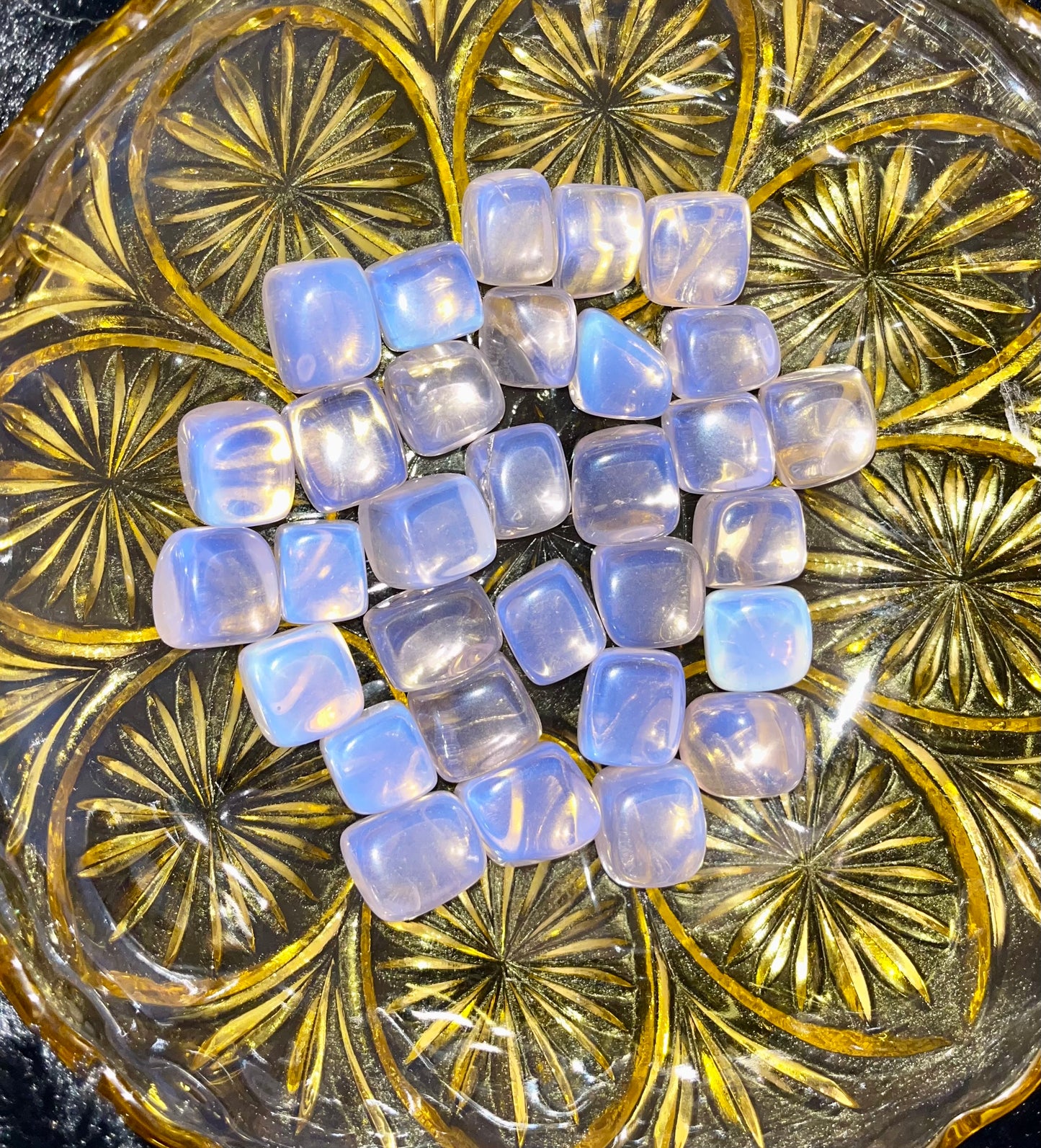 Pink opalite tumbles