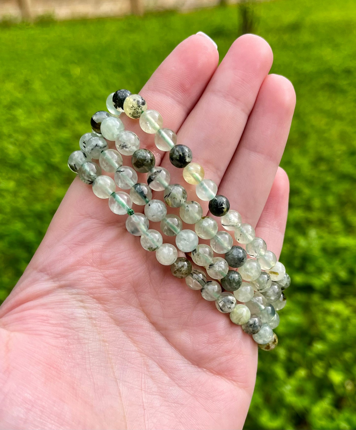 Prehnite bracelets