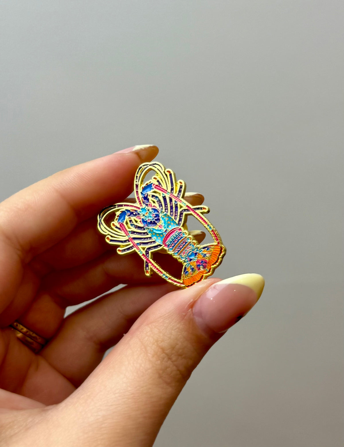 Lobster enamel pin