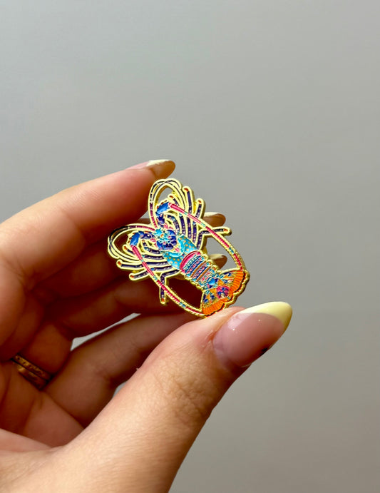 Lobster enamel pin
