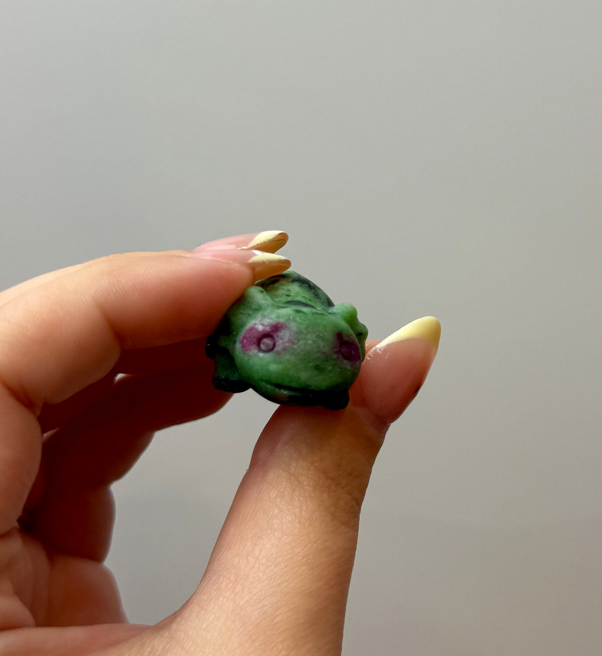 Ruby zoisite axolotl carving ￼
