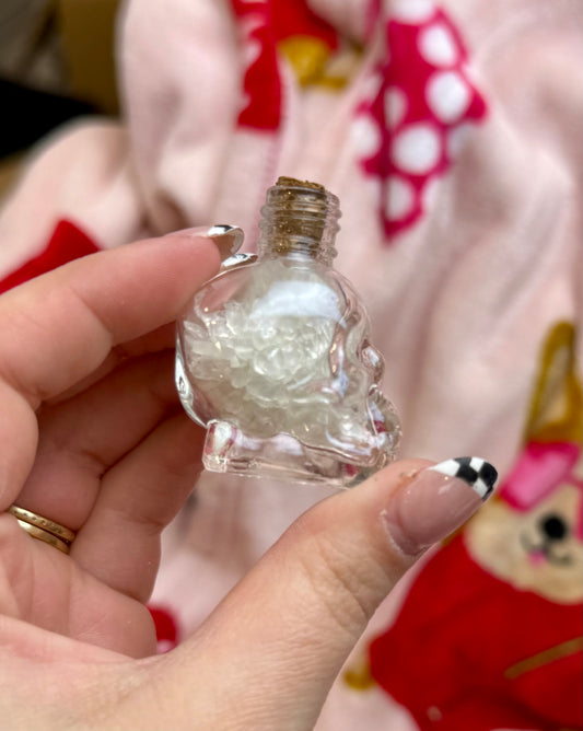 Quartz skull chip bottles