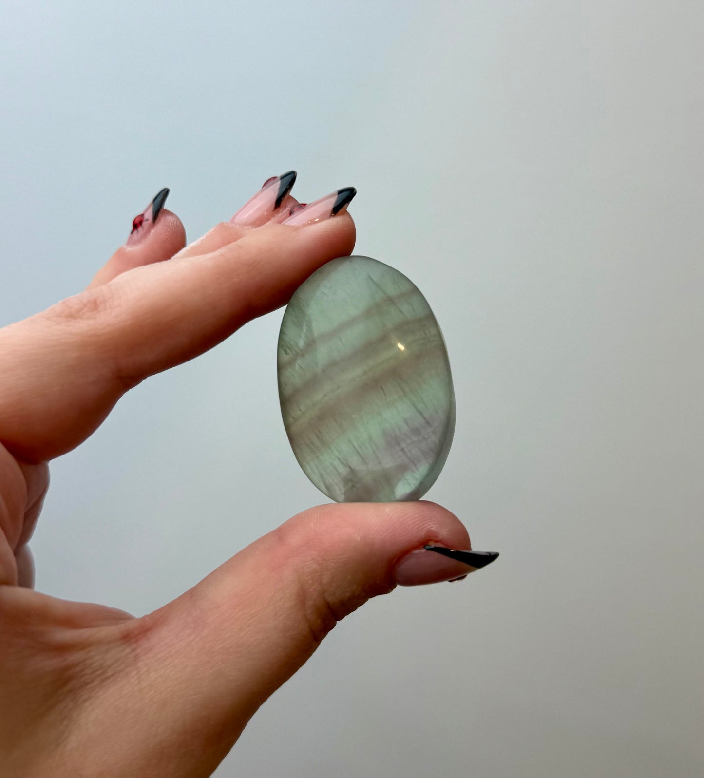 Fluorite palm stone