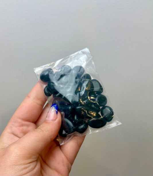 Obsidian pebble bags