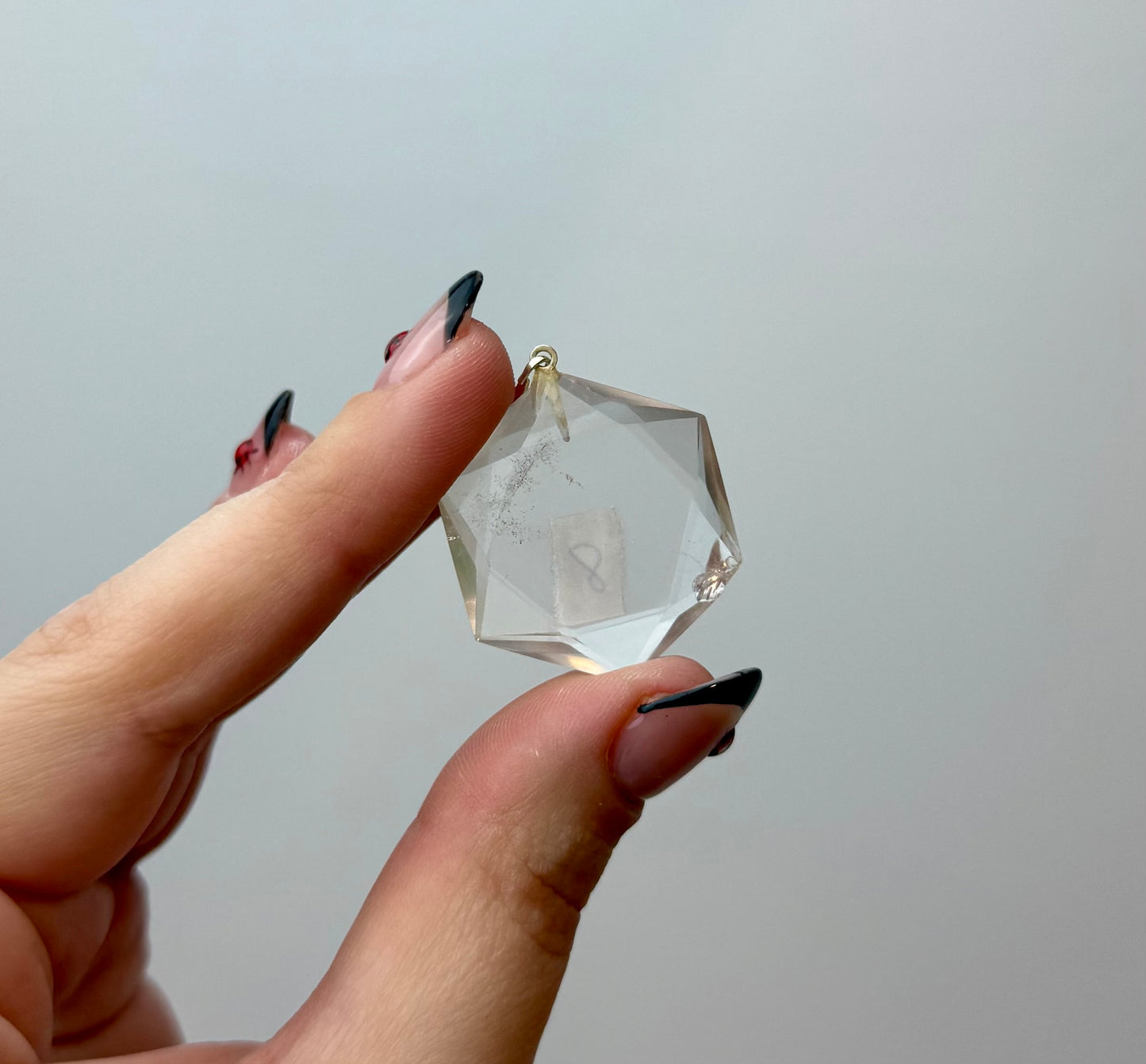Imperfect clear quartz pendant
