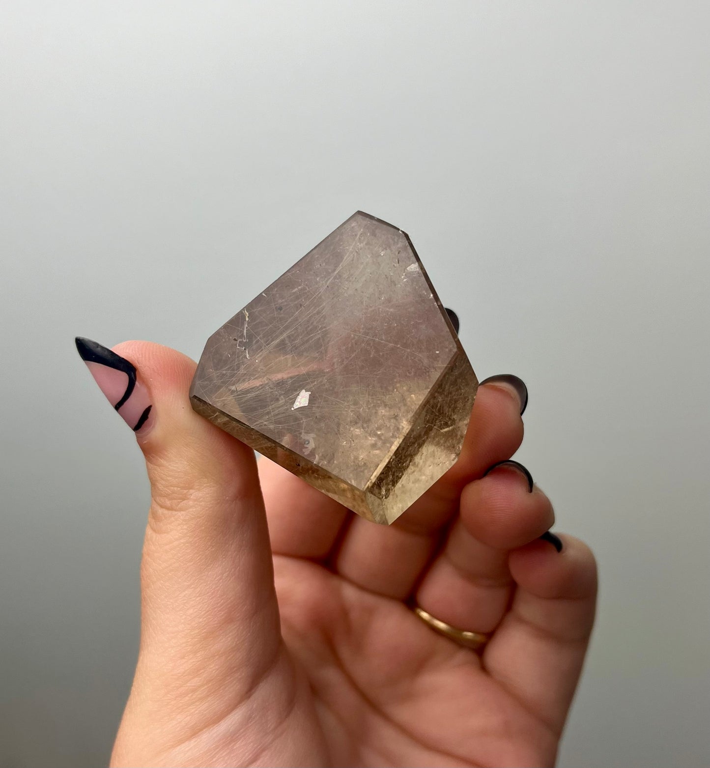 Smoky Quartz with rutile Freeform