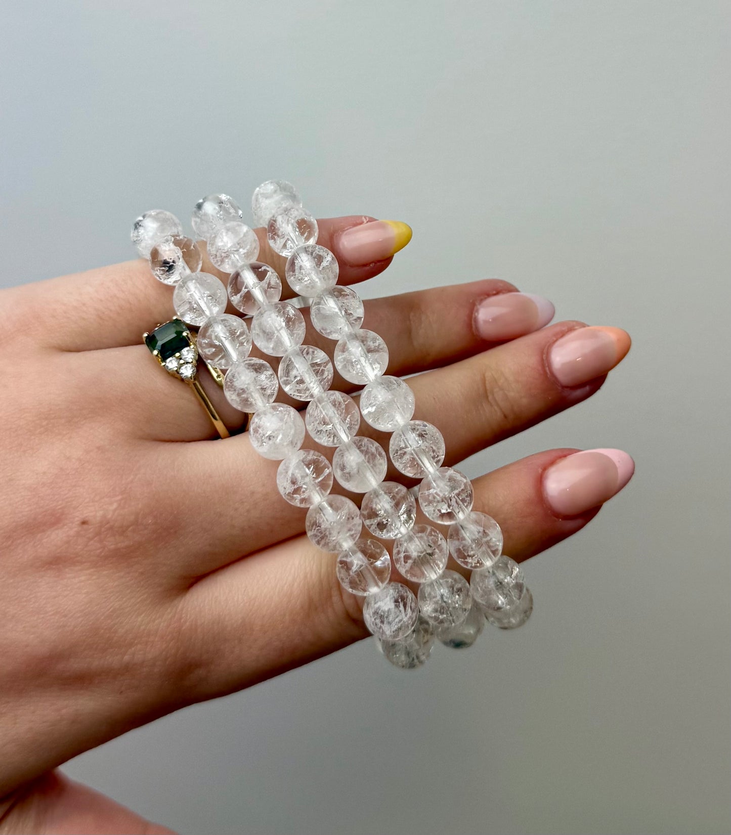 Crackle quartz bracelets