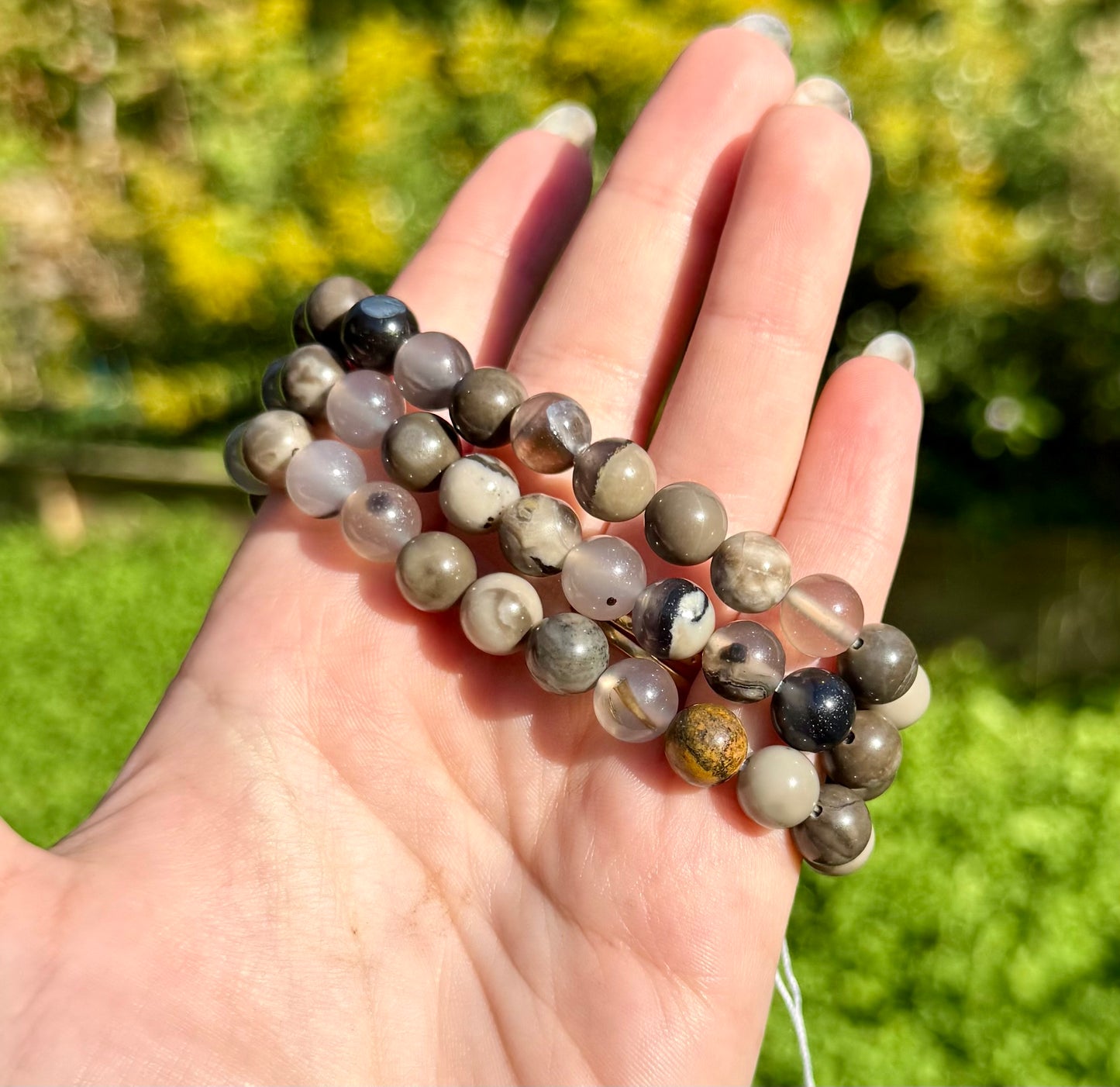 Volcano agate bracelets