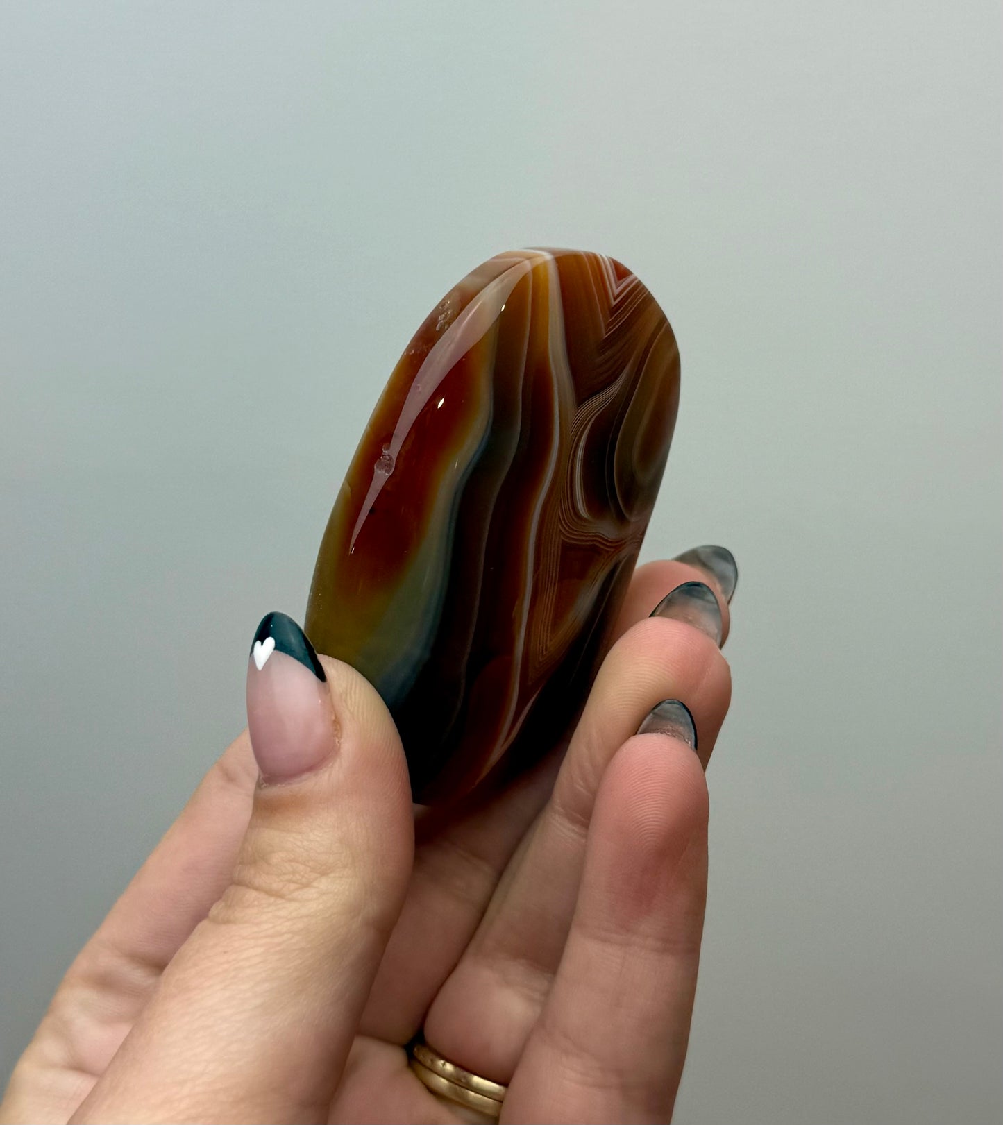 Carnelian palm stone