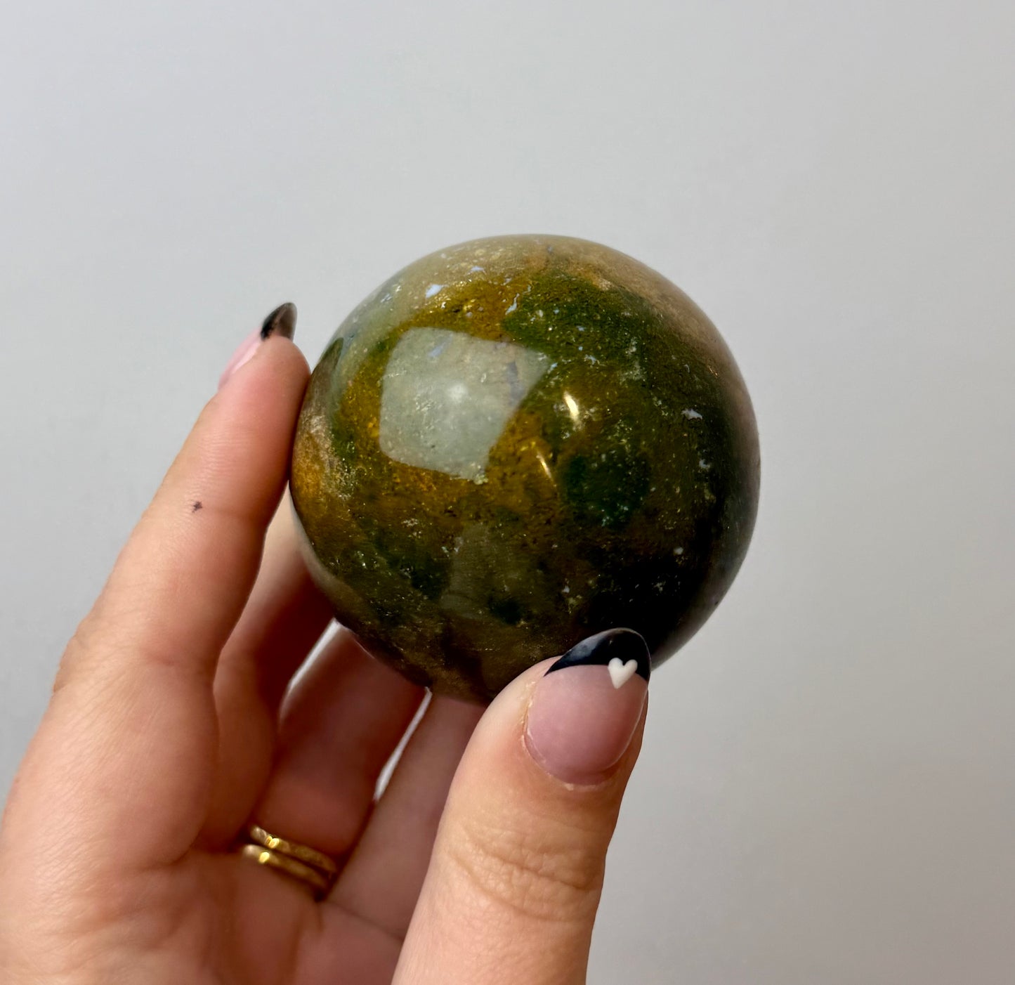 Ocean jasper sphere