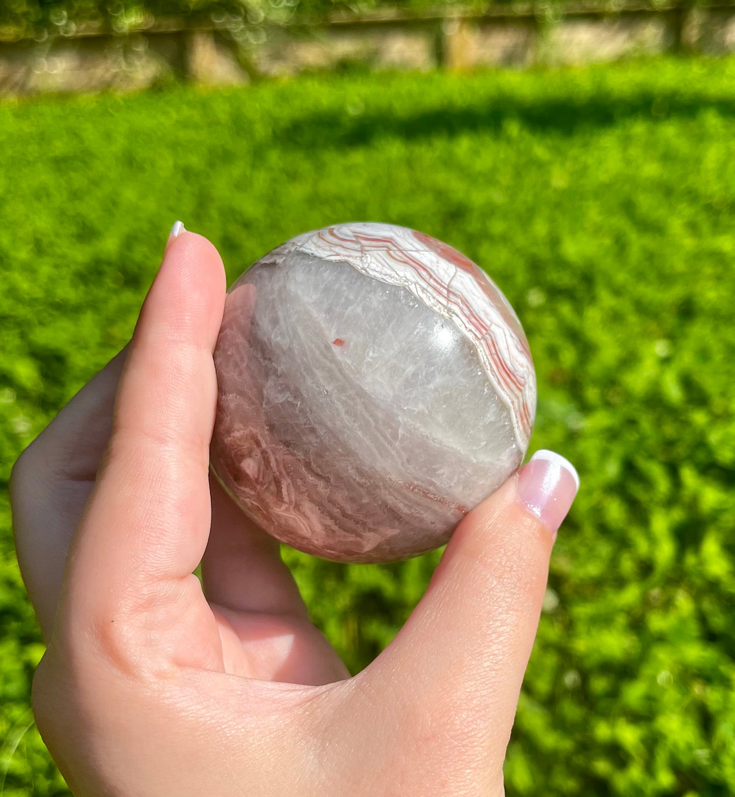 Amethyst agate sphere