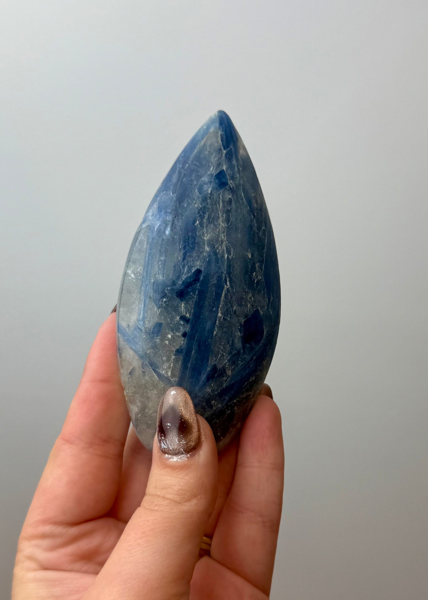 Blue kyanite tear freeform