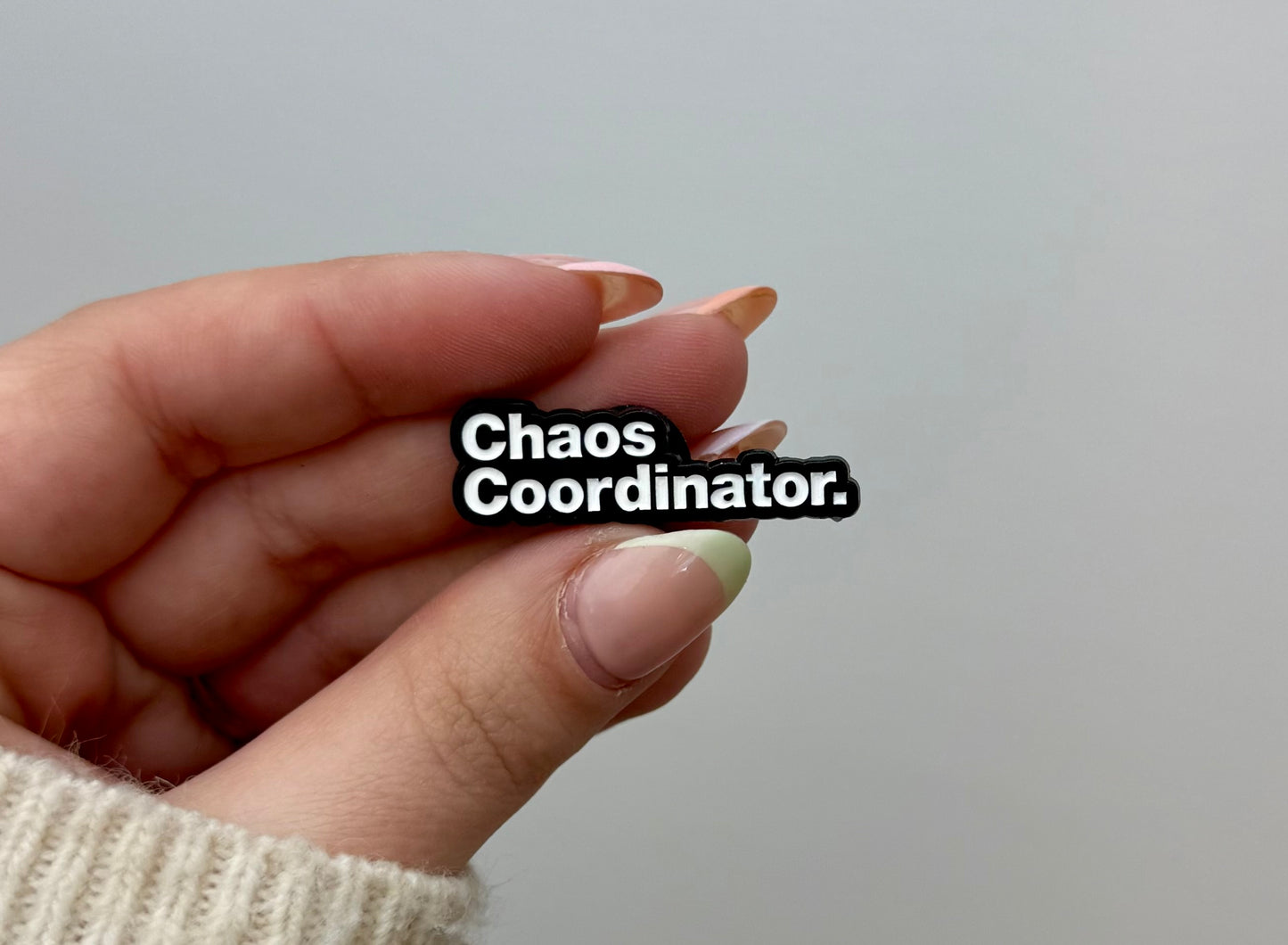 Chaos coordinator enamel pin ￼