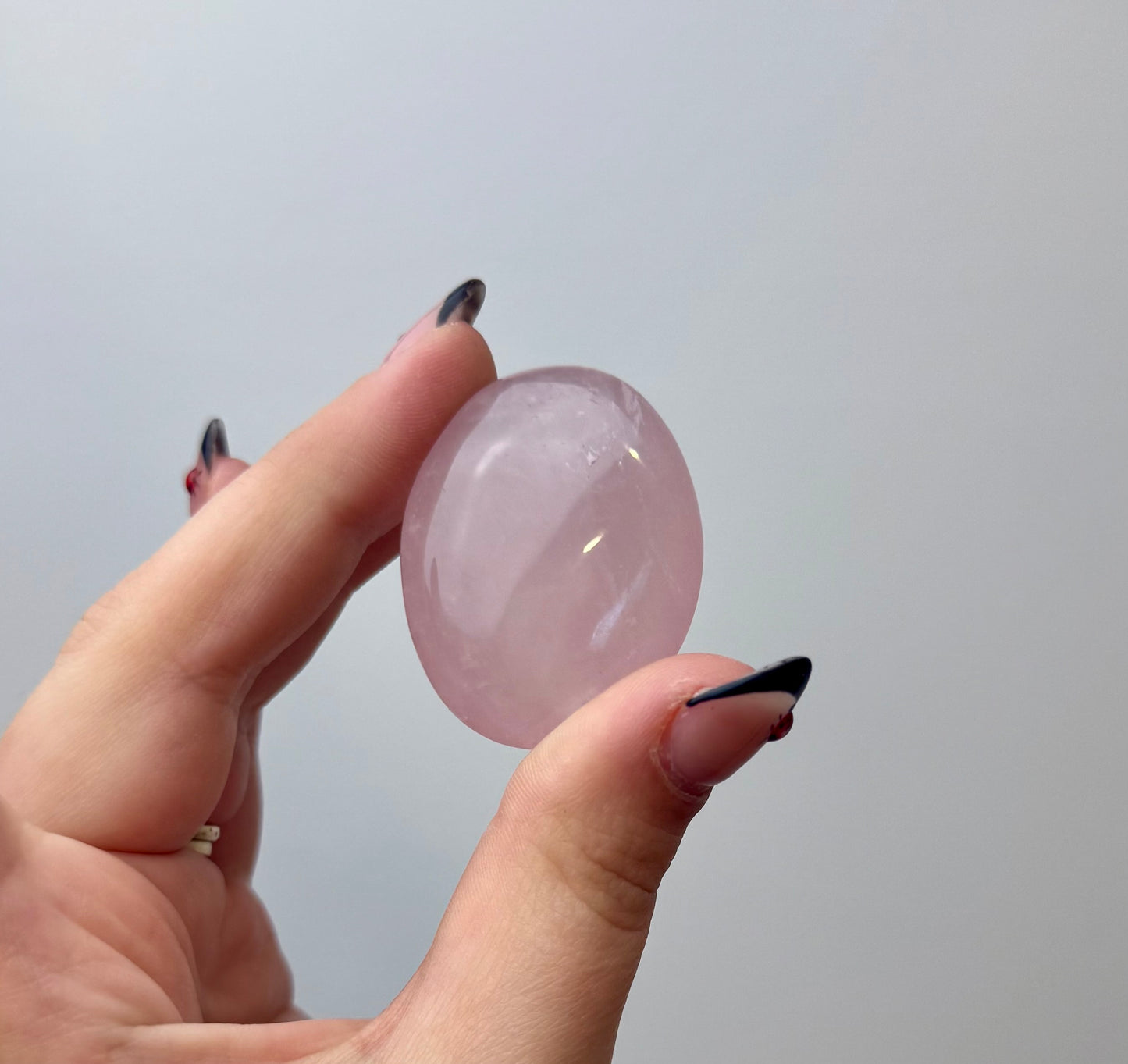 Rose Quartz palm stone