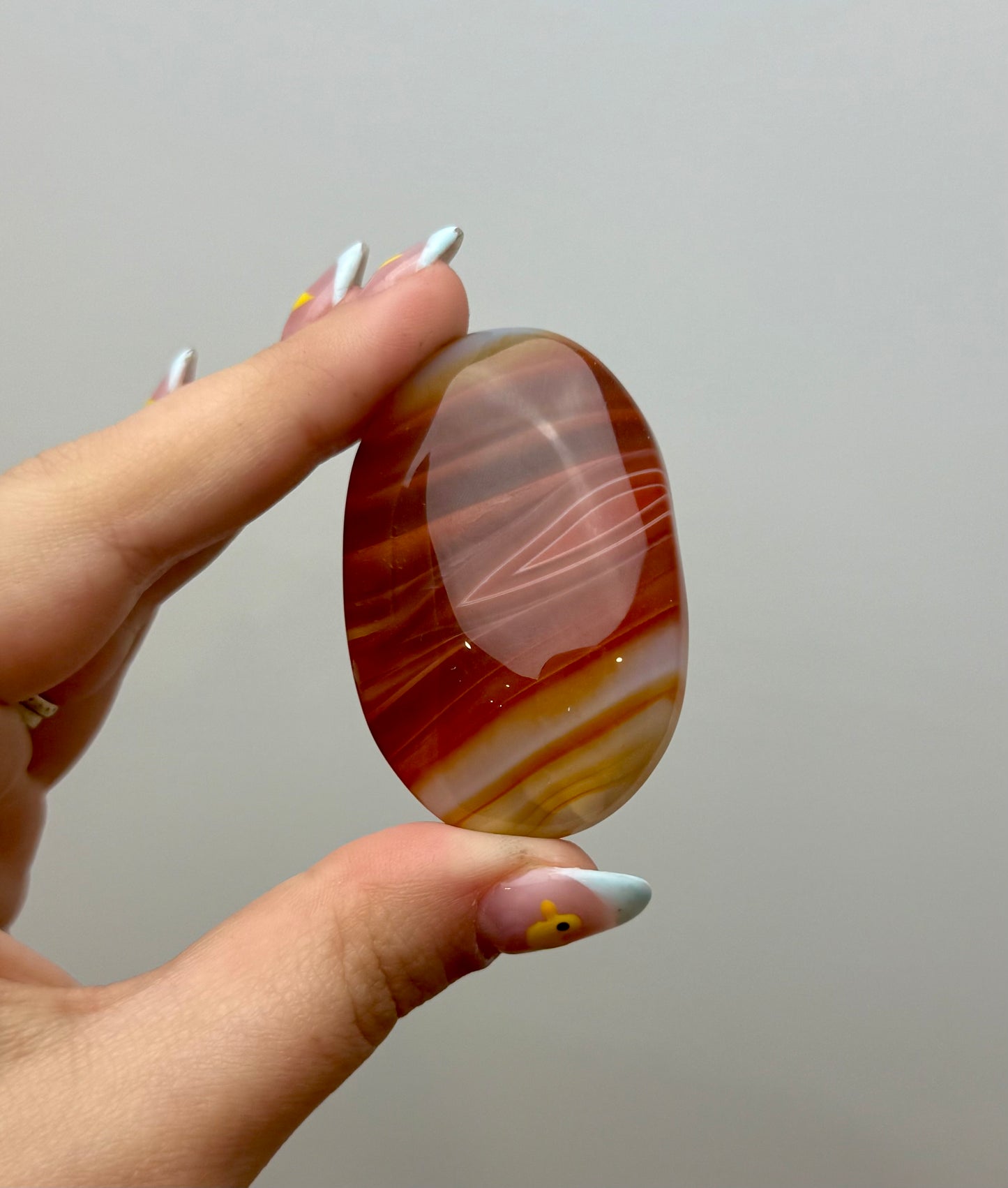 Carnelian palm stone
