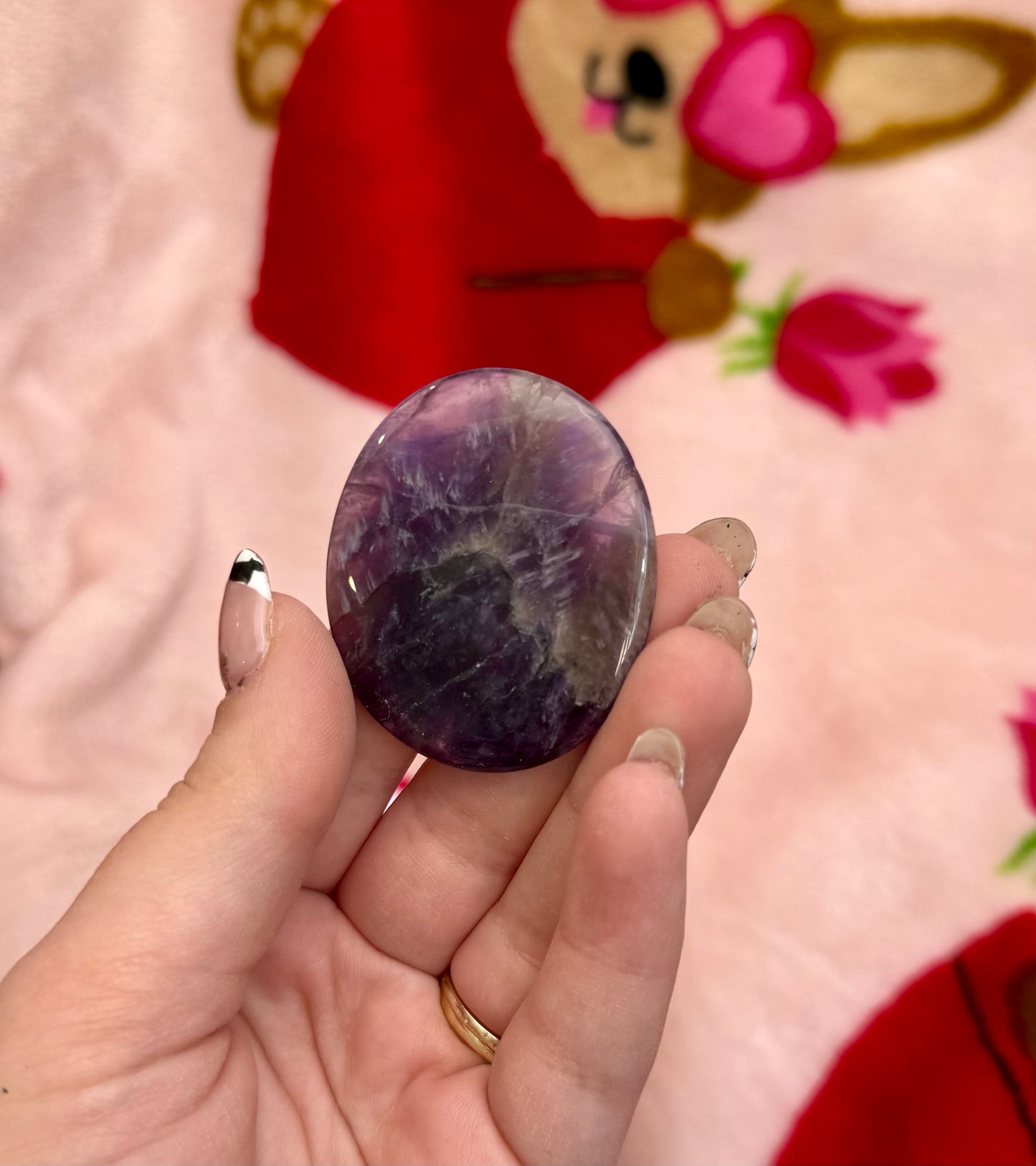 Amethyst flat stone