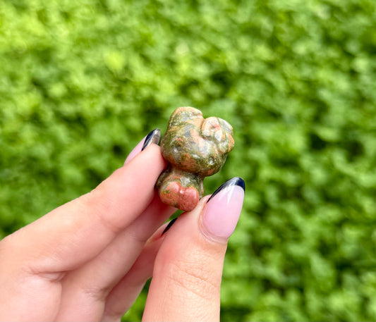 Unakite hello kitty carving