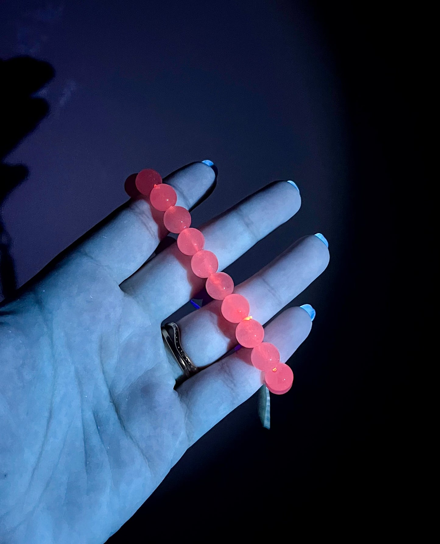 Pink mangano calcite bracelets