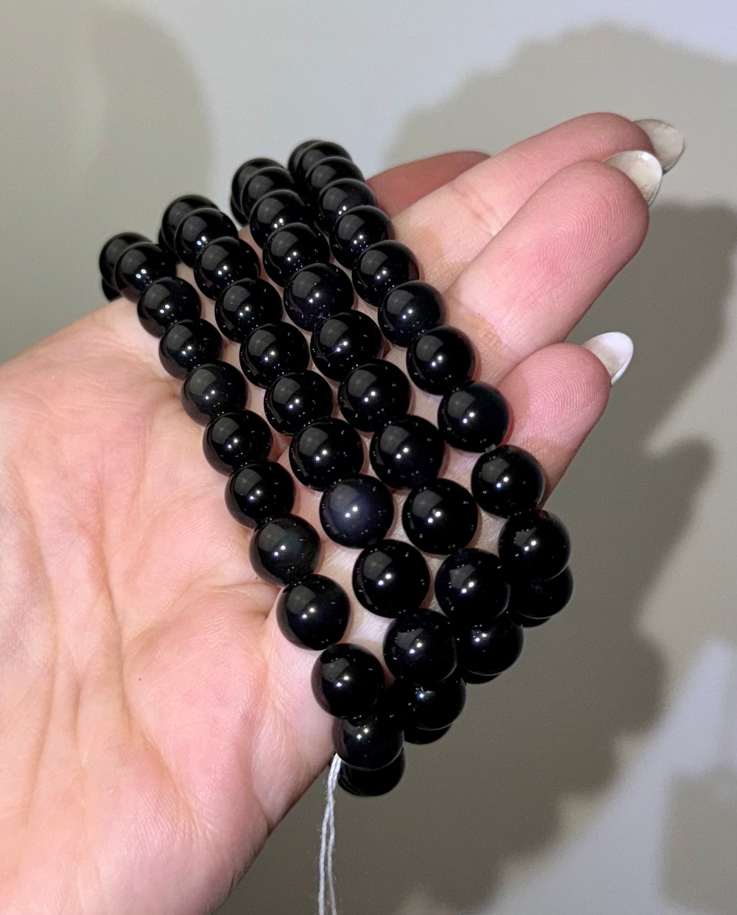 Rainbow obsidian bracelets