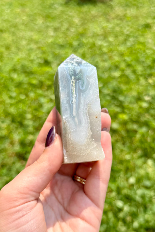 Moss agate tower