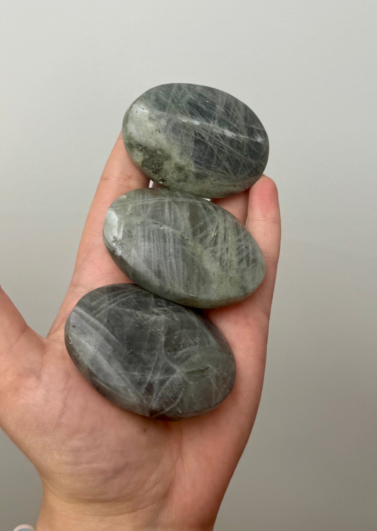 Labradorite palm stones