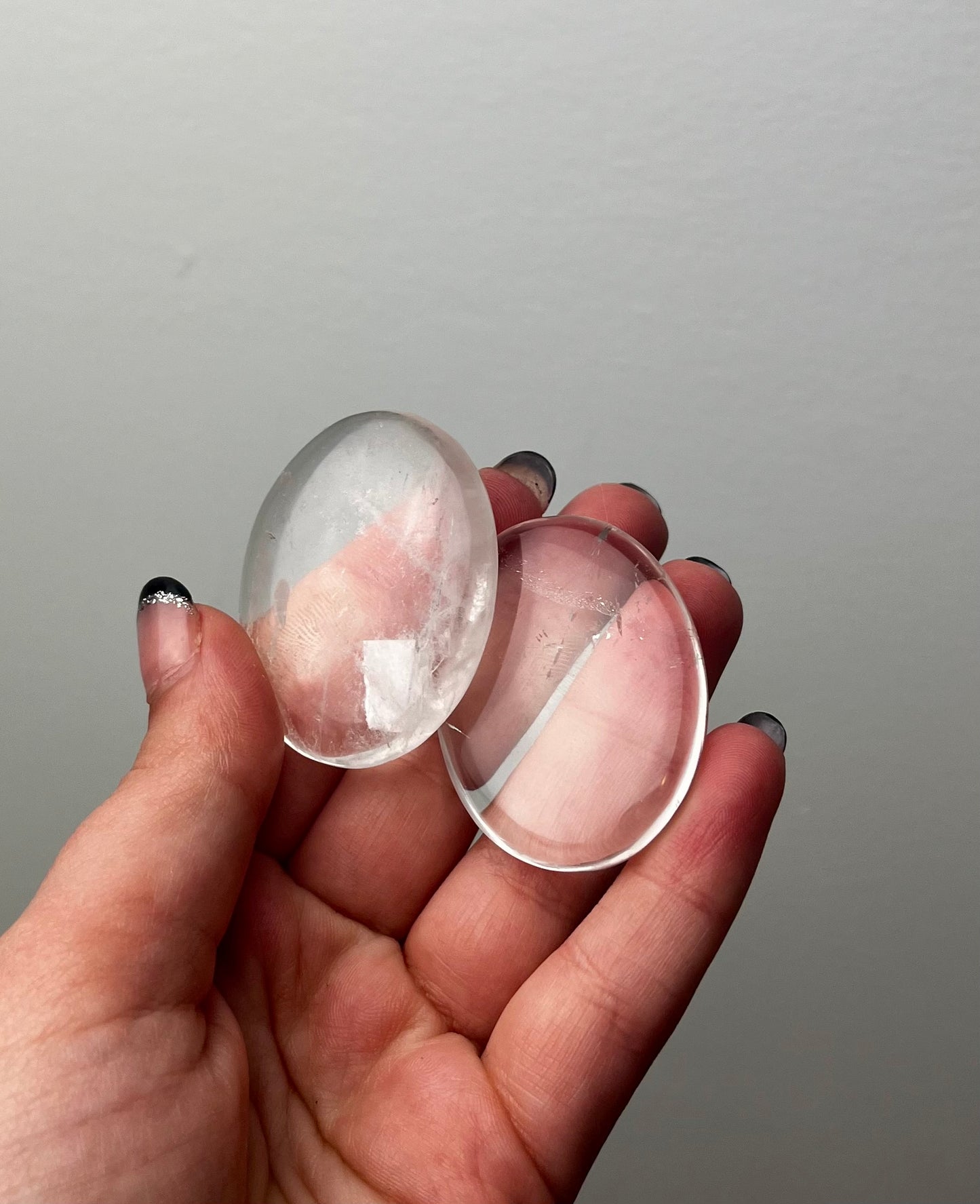 Clear quartz flat stones