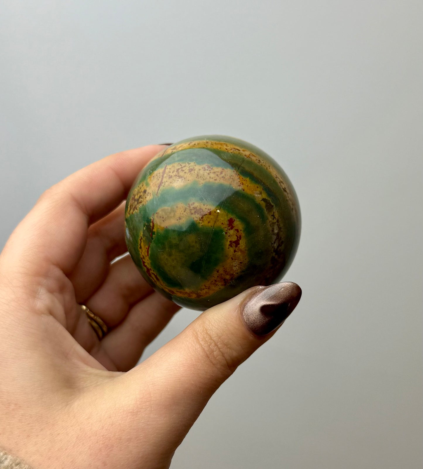 Ocean jasper sphere