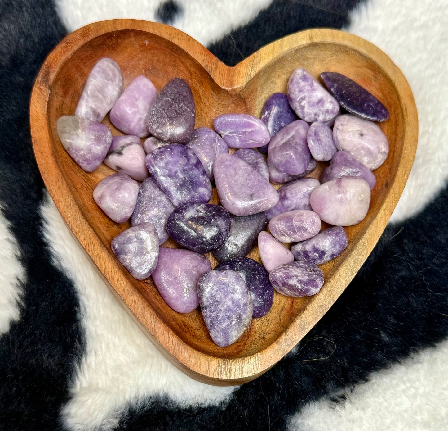 Lepidolite tumbles