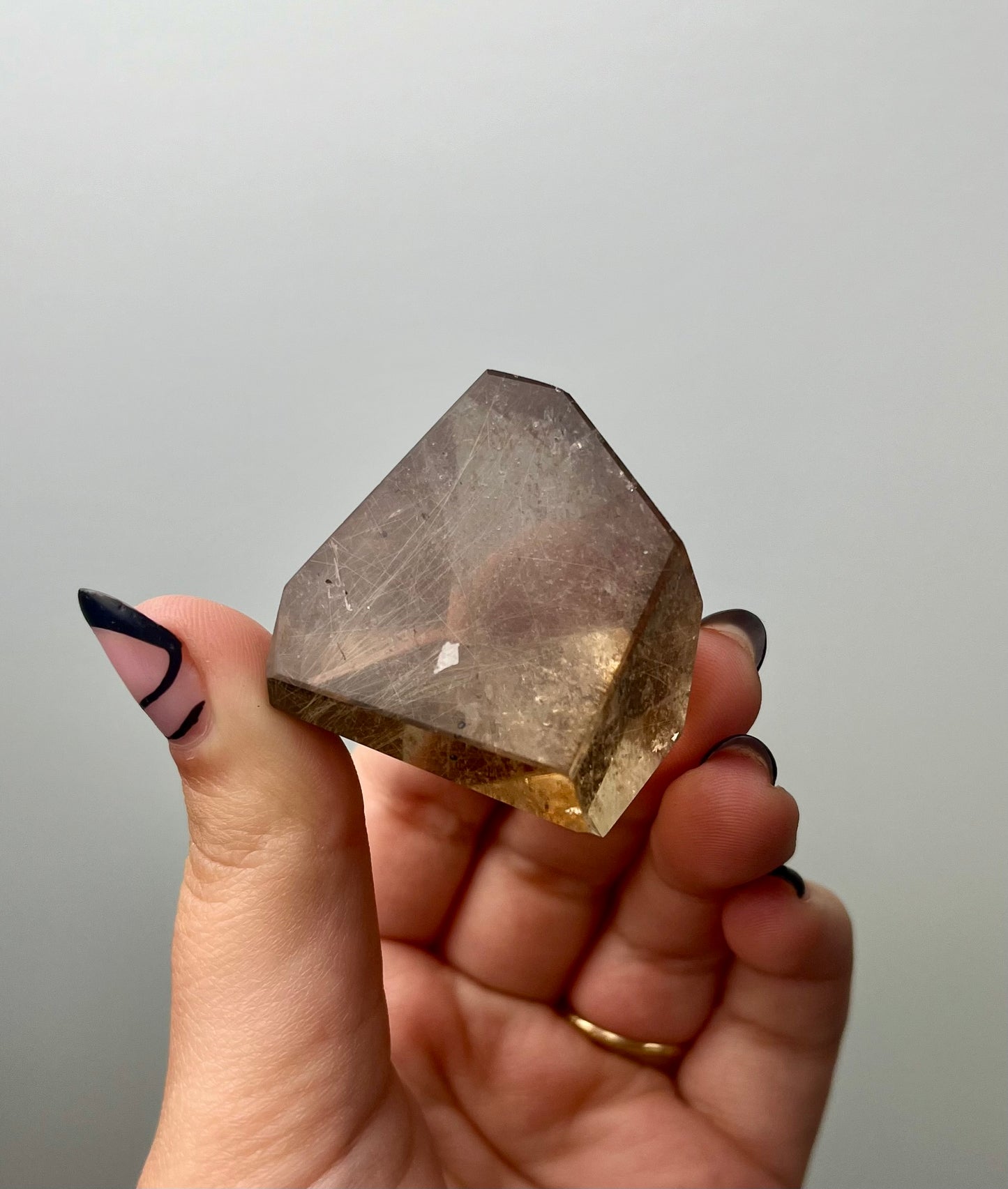 Smoky Quartz with rutile Freeform